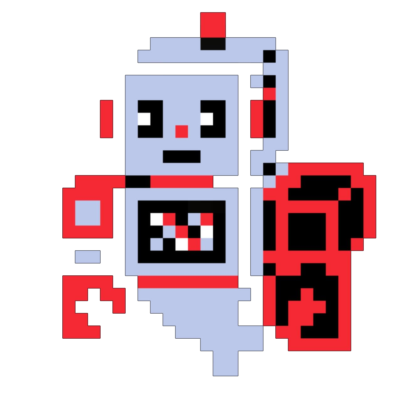 赤い腕のロボット型モンスター