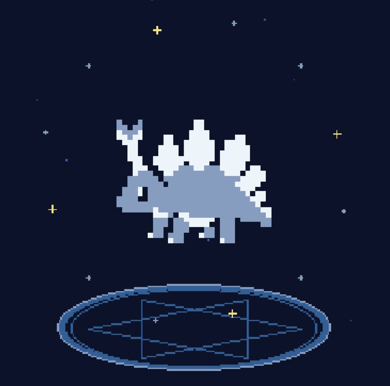 召喚演出で現れるドット絵モンスター